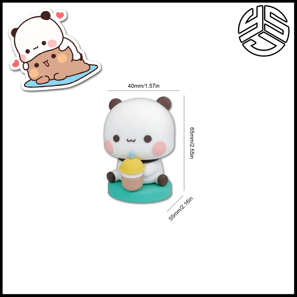 Cute Bear & Panda Figurines – Kawaii Iced Drink Edition [BULK ORDERS]